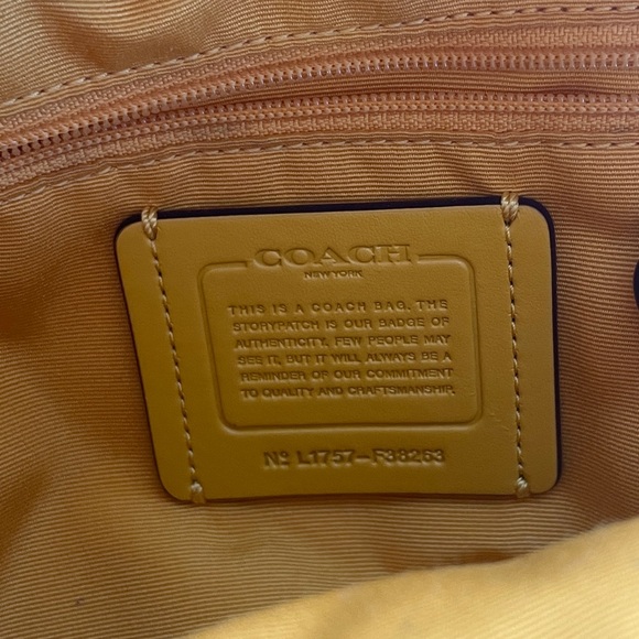 Coach 1757-F38263 Yellow Leather Mini Backpack - Picture 9 of 15